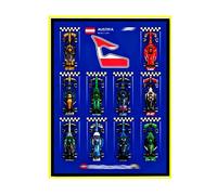 Tableau mural pour Lego 77242-77251 Series Racing Car Building Sets, idées pour les amateurs de montage mural de voiture Lego, 60 x 80 cm, cadre uniquement (lumière USB - Autriche)