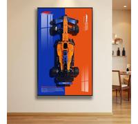Tableau mural pour Lego Technic McLa Ren F1 Racing Car Race, 42141 42141 pour montage mural de voiture, 50 x 80 cm (cadre uniquement)