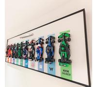 Tableau mural pour Lego voiture F1 77242-77252 - Support mural pour kit de construction - pour les amateurs de voiture - 40 x 120 cm (blanc)