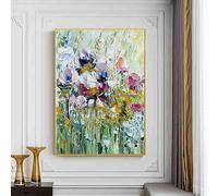 Tableau Mural Pour Salon,Peinture Murale Peinte À La Main D'Art Moderne, Peintures Abstraites De Paysage Floral Classique Sans Cadre, Peintures À L'Huile Peintes À La Main Sur Toile, Art Mural Pou