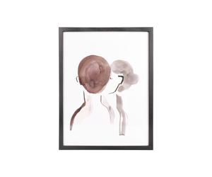 Tableau mural Present Time Kiss XL Noir 30x40 cm