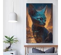 Tableau mural représentant le mythe du chat Sphynx, imprimé pour chambre à coucher, pour occasions spéciales, salon, 30 x 45 cm