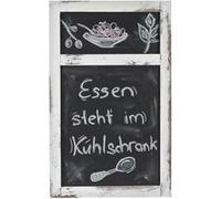 Autres accessoires de décoration Mendler tableau mural / tableau de publicité à craie, 55x34x2cm style shabby chic blanc