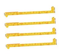 Tableau Mural Taille des Garçon Fille Toise Murale Autocollante | PVC Jaune, 4pcs, Motif Cartoon, pour Portes Intérieures et Carrelage, Retrait sans Traces