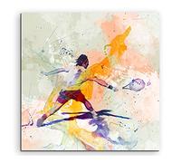 Tableau mural Tennis V de Paul Sinus - Image sportive - Pour peinture à l'aquarelle - 60 x 60 cm - Avec des magnifiques couleurs