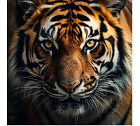 Tableau mural vertical tigre CEANOTHE - 30x30 cm - Animaux