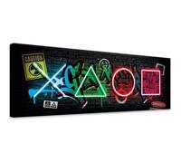 Tableau Mural120x40cm Pour les joueurs Console de jeu Tableaux Image Photo Décoration Murale Chambre d'enfant Play Gaming sans