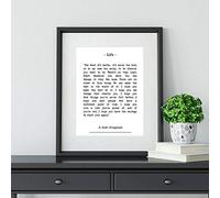 Tableau Murale Salon,Pour Ce Que Ça Vaut Citation Impression Scott Fitzgerald Poème Affiche Moderne Inspiration Murale Art Toile Peinture Photo Décor À La Maison, Décoration Murale Peinture - 30X40Cm