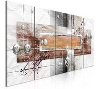 Tableau Mysterious Mechanism (5 Parts) Narrow Brown-Taille L 225 x H 90 cm Imprimé G