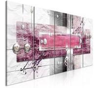 Tableau Mysterious Mechanism (5 Parts) Narrow Pink-Taille L 225 x H 90 cm Imprimé G