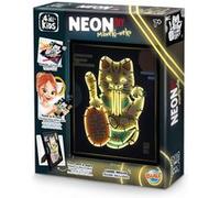 Buki Kit DIY Cadre Néon Maneki-Neko FK015 – 3 modes, pose ou suspend – Noir Dès 7 ans