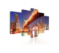 Tableau New York aux reflets dorés-Taille L 200 x H 100 cm Imprimé G