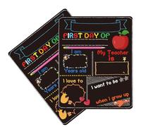Tableau Noir 2 Pièces Double Face pour Garçon et Filles | Planche Noire, Bords Lisses sans Bavure, Léger et Facile à Ranger, Usage École et Décoration Créative