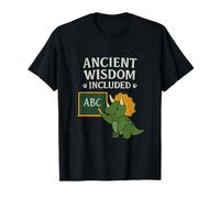 Tableau Noir Ancient Wisdom Teacher Dino Triceratops T-Shirt