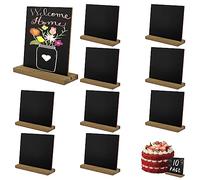 Tableau Noir Ardoise Craie - 10 Pcs 13 * 15cm Avec Supporte - Pour Afficher Les Informations De Cafés, Restaurants, Agences, Anniversaires