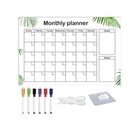 Tableau noir avec calendrier mensuel, tableau acrylique effaçable transparent et multifonctionnel | Décoration de salle d'étude pour plans, devoirs, pensées, rappels, humeurs et astuces
