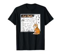Tableau Noir avec équations de Physique pour Chat tigré T-Shirt