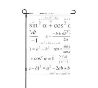 Tableau noir avec formules scientifiques pour l'école de mathématiques et de géométrie, drapeau double face pour jardin d'été, extérieur, 12 x 18 pouces