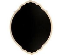 Tableau noir baroque avec bordure bois 35 x 27 x 0,5 cm Noir