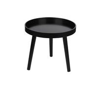 ARTICASA Table d'appoint ronde noire 40 cm - Table basse compacte 36 cm