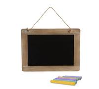 Tableau noir craie à suspendre: ardoise bois cadre naturel, pancarte personnalisable décoration murale, petite ardoise mariage, cuisine, café, message créatif, 29 x 21 cm