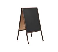 vidaXL Tableau noir double face autoportant Bois de cèdre 60x80 cm Noir