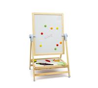 Tableau noir double face sur pied |Jeux éducatifs en bois. Blocs de construction et jouets. Cadeau de Noël et d'anniversaire pour les enfants | 45x60x115cm | Sevi Wood | modèle88058