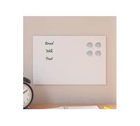 vidaXL Tableau noir magnétique mural Blanc 30x20 cm Verre trempé, tableau noir en verre, tableau magnétique pour mur, tableau d'écriture