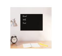 Tableau noir magnétique mural Noir 40x30 cm Verre trempé, tableau noir en verre, tableau magnétique pour mur, tableau d'écriture
