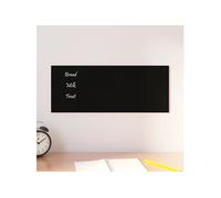 vidaXL Tableau noir magnétique mural Noir 50x20 cm Verre trempé, tableau noir en verre, tableau magnétique pour mur, tableau d'écriture Noir G