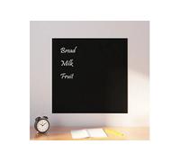 Tableau noir magnétique mural noir 60x60 cm verre trempé, tableau noir en verre, tableau magnétique pour mur, tableau d'écriture