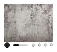 Tableau noir magnétique mural Verre 80x60 cm