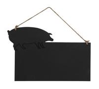 Tableau noir mémo ardoise - Cochon - 48x31 cm - Bois - Décoration murale - Enfant