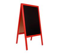 Tableau Noir Panneau de trottoir Sur Pied Cadre Bois STOP CHEVALET code FL RED