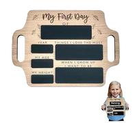 Tableau noir portable pour le premier jour d'école avec poignée, panneau noir portable pour enfants, accessoire photo pour la rentrée scolaire, réception de crèche, cadeau primaire, panneau « My First