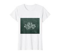 Tableau Noir pour l'école Lettrage à la Craie Motivation T-Shirt Graphique avec Valeur