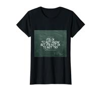 Tableau Noir pour l'école Lettrage à la Craie Motivation T-Shirt Graphique avec Valeur