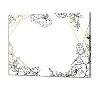 Tableau noir RAYURES ET FLEURS G6842 PINTDECOR