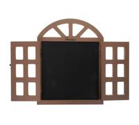 Tableau Noir Rétro sur Fenêtre en Bois Marron, Décor Mural