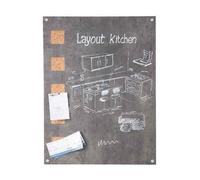 Tableau noir - SECURIT - LIVING WALL - (L)380 x (H)580 mm - parties en liège - inscriptible