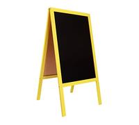 Tableau noir STOP chevalet / enseigne pour trottoir en bois CODE FL YELLOW