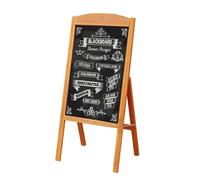 Tableau Noir Sur Pied Magnétique en Bois Panneau Publicitaire Extétieur 90x42.5cm Avec 2 Aimants Chevalet Ardoise Trottoir