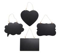 Tableau Noir Suspendu en Bois, Double Face, Forme Créative | Effaçable à Craie, pour Mariage et Photo, Noir, Style Unique