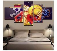 Tableau One Piece - Impressions sur Toile - Personnage Luffy Ace - Multicolore - 100x50cm