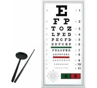 Tableau Optométrique Standard, Boîte Lumineuse Led Pour Tableau Optométrique, Distance De Mesure De 2,5 M Et Gradation À Distance, Sans Décoloration Ni Éblouissement, Pour Cliniques Et Magasins