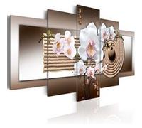 Tableau Orchid and zen garden-Taille L 100 x H 50 cm Imprimé G