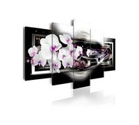 Tableau Orchids on a black background-Taille L 200 x H 100 cm