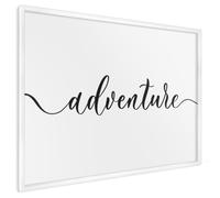 Tableau Organisateur en Métal 100x70 cm | Cadre Blanc | Aventure Écrite