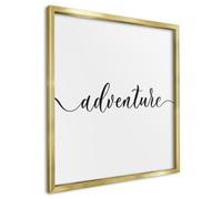 Tableau Organisateur en Métal 50x50 cm | Cadre Argenté | Aventure Écrite