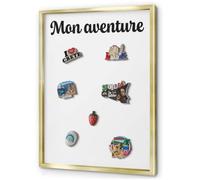 Tableau Organisateur Mural 50x70 cm | Cadre Doré | Mon Aventure